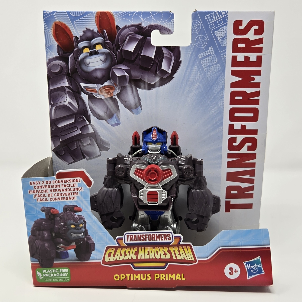 Transformers Classic Heroes Team Optimus Primal Converting Toy, 4.5-Inch Action